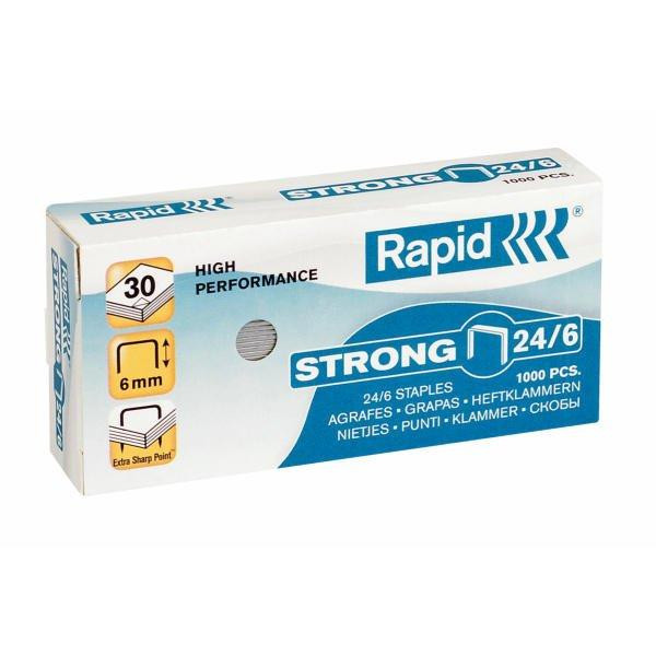 Bild von Rapid Hefter Heftklammer Strong 24855800 24/6 1 Heftgeräte Stahl 1.000 St./Pack.