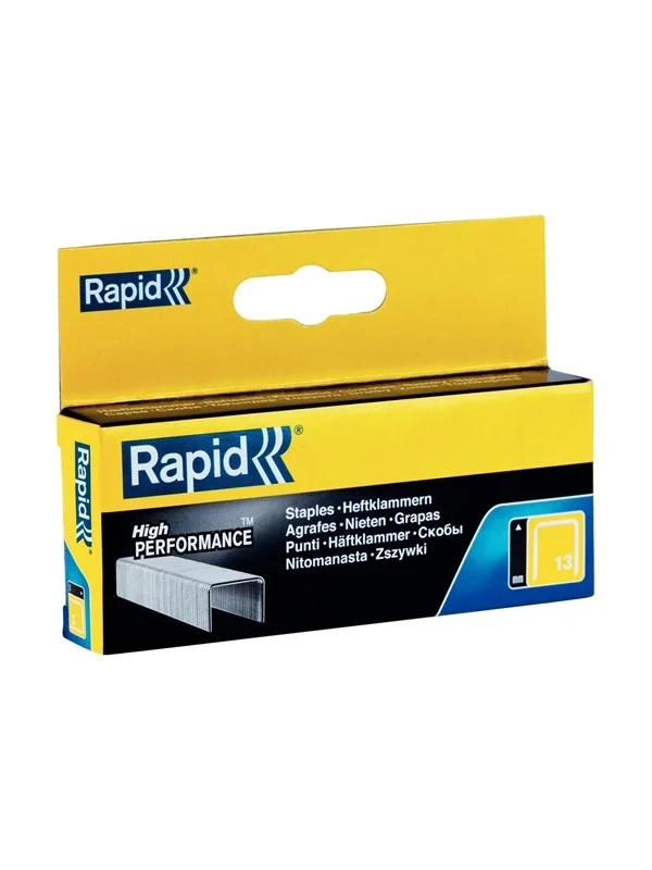 Bild von RAPID Tackerklammern, 14 mm, Heftklammer Typ 13, 2500 St., in Schachtelverpackung - silberfarben