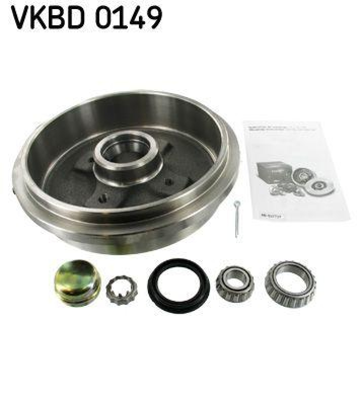 Bild von SKF Bremstrommel Ø240mm 240mm für SKODA VW TALBOT (SVW) VOLVO ISUZU ROVER VAUXHALL MAZDA FORD CHEVROLET (SGM) MITSUBISHI ALFA ROMEO KIA USA (FAW) BUIC