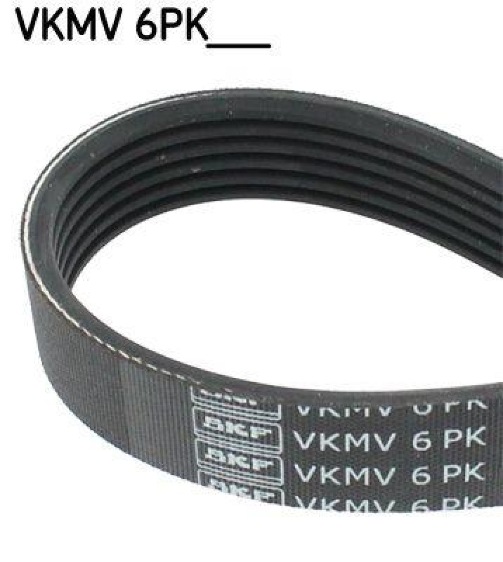 Bild von SKF Keilrippenriemen schwarz für RENAULT TOYOTA VAUXHALL OPEL DAIHATSU NISSAN 9198522 93196383 8200833566 VKMV 6PK1148