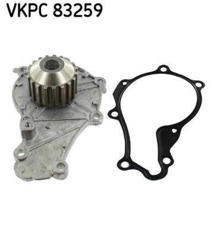 Bild von SKF VKPC 83259 Wasserpumpe Kühlmittelpumpe, Kühlwasserpumpe 19 mit Dichtungen Kunststoff für Zahnriementrieb PEUGEOT: 407 SW, 208 I Hatchback, 5008 I
