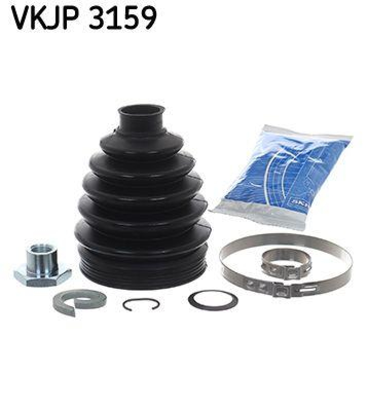 Bild von SKF Achsmanschette Thermoplast VKJP 3159 Faltenbalg,Faltenbalgsatz VW,AUDI,SKODA,POLO (9N_),Polo Schrägheck (6R1, 6C1),Fox Schrägheck (5Z1, 5Z3, 5Z4)