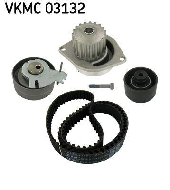 Bild von SKF Wasserpumpe + Zahnriemensatz Zähnez.: 134 VKMC 03132 Wasserpumpe + Zahnriemenkit PEUGEOT,CITROËN,206 Schrägheck (2A/C),206 CC (2D),207 (WA_, WC_)
