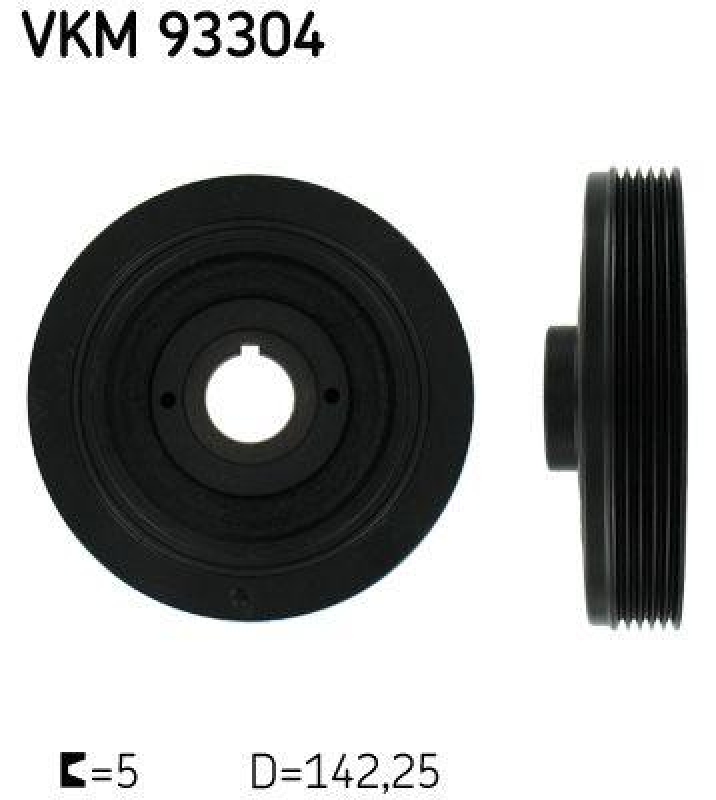 Bild von SKF VKM 93304 Kurbelwellenriemenscheibe Kurbelwellenscheibe, Riemenscheibe, Kurbelwelle 142,3 5