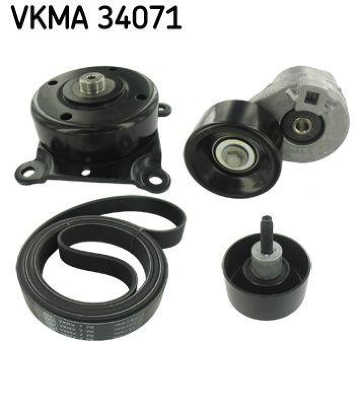 Bild von SKF VKMA 34071 Keilrippenriemensatz mit Flüssigkeitsreibungskupplung