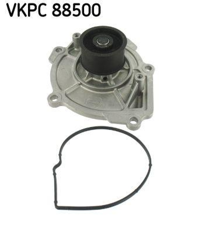 Bild von SKF VKPC 88500 Wasserpumpe Kühlmittelpumpe, Kühlwasserpumpe mit Dichtungen Kunststoff für Zahnriementrieb JEEP: WRANGLER 3, LANCIA: Voyager