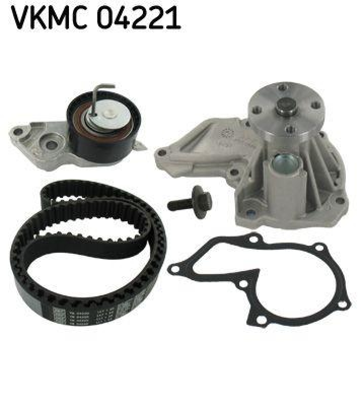 Bild von SKF Wasserpumpe + Zahnriemensatz mit Dichtungen für MAZDA FORD (CHANGAN) VOLVO 1301973 1350461 C401-15-010 VKMC 04221
