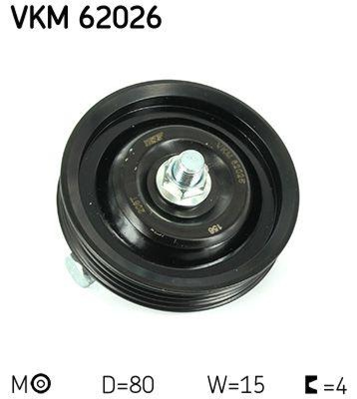 Bild von SKF Riemenspanner, Keilrippenriemen Ø80mm 80mm für NISSAN 11925-VC801 11925-VC80A 11925-EB70A VKM 62026
