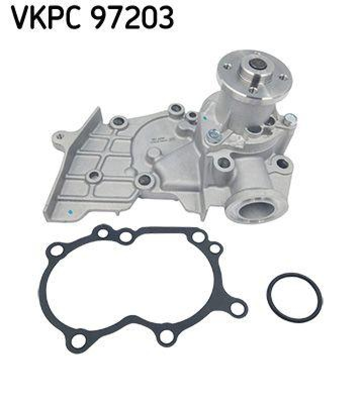 Bild von SKF VKPC 97203 Wasserpumpe Kühlmittelpumpe, Kühlwasserpumpe mit Dichtungen Metall für Keilrippenriementrieb DAIHATSU: Trevis, Cuore 6