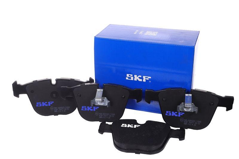 Bild von SKF VKBP 90471 Bremsbelagsatz Bremsbeläge, Bremsklötze, Bremssteine für Verschleißwarnanzeiger vorbereitet BMW: X6
