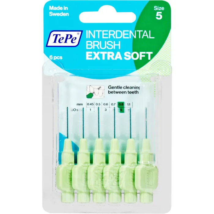 Bild von Tepe 6 Interdentalbürsten X - Weich 0,8 mm - Zur Zahnzwischenreinigung