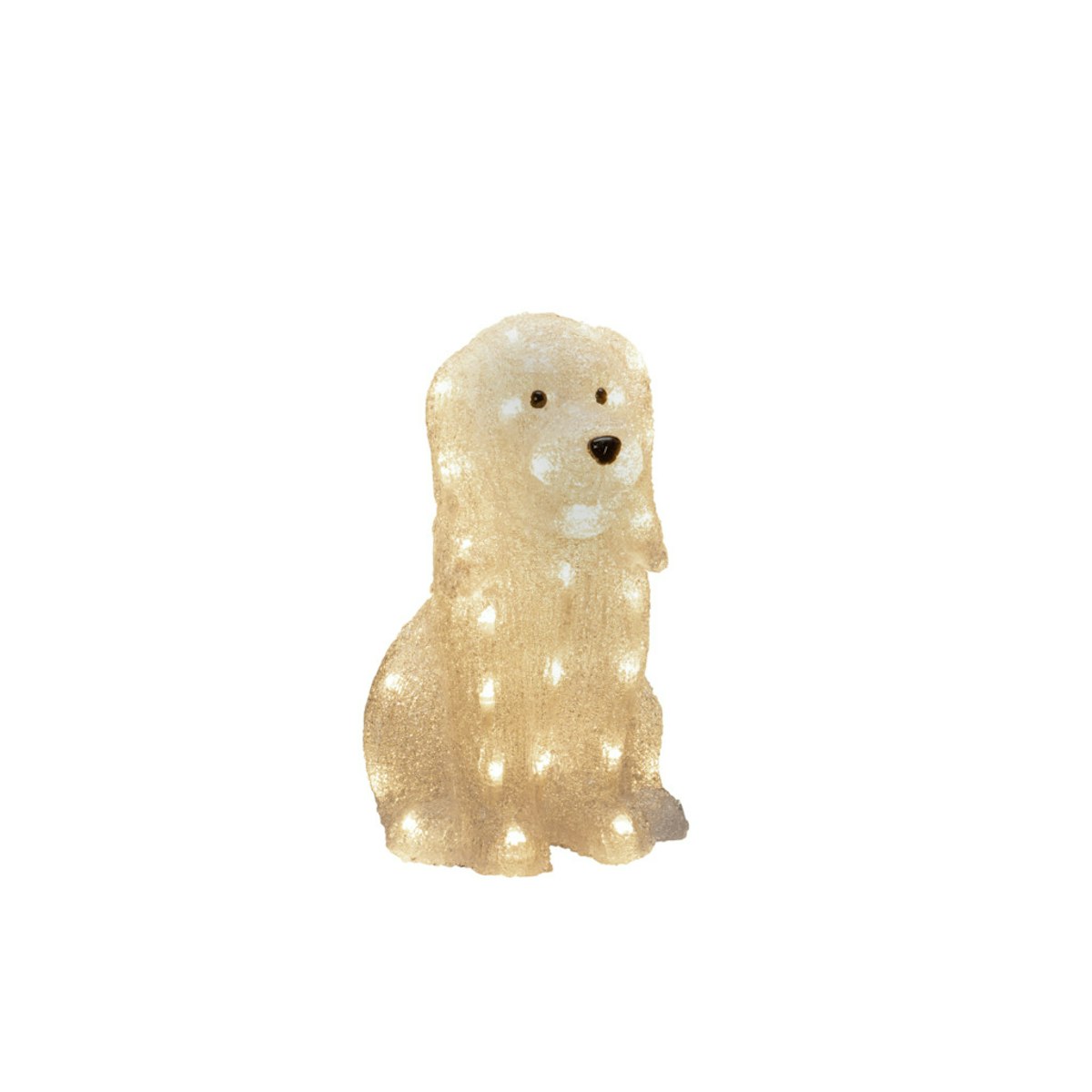 Bild von KONSTSMIDE LED Dekofigur Acryl Hund sitzend, Weihnachtsdeko aussen, LED fest integriert, Warmweiß, 40 warm weiße Dioden