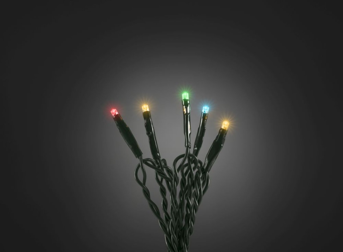 Bild von Konstsmide 6354-520 Micro-Lichterkette Innen netzbetrieben Anzahl Leuchtmittel 100 LED RGB Beleuchte