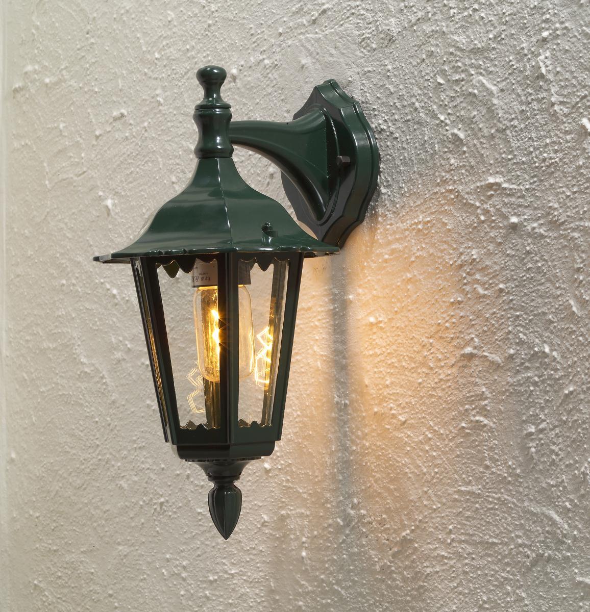 Bild von Konstsmide Wandleuchte Firenze, grün, klares Glas (7231-600)