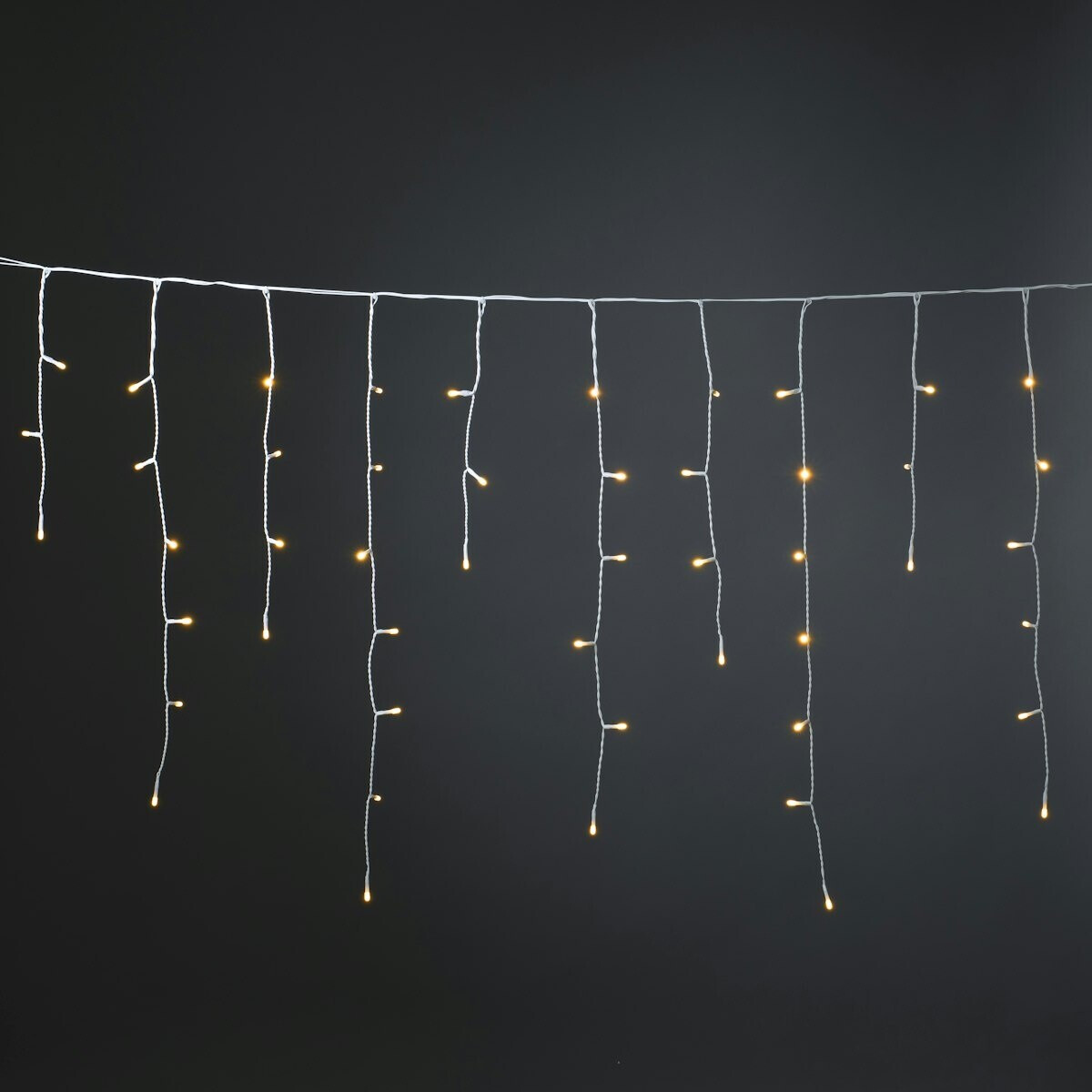 Bild von Konstsmide Lichtervorhang-Eisregen Außen 230 V/50Hz EEK: E (A - G) 200 LED Bernstein (L x B x H) 15