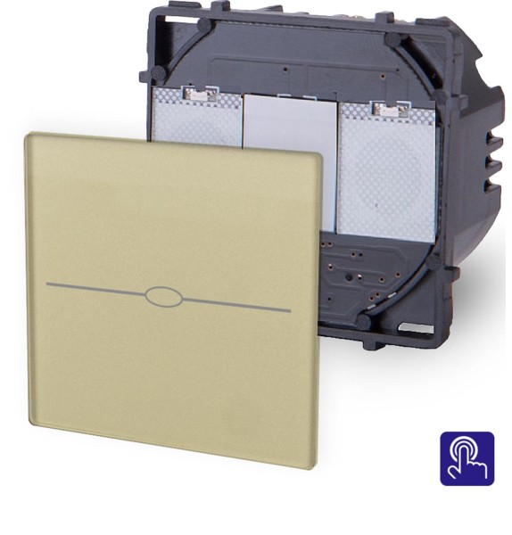 Bild von 1-faches Touch Taster Modul Niederspannung 12/24V Gold Luxus-Time