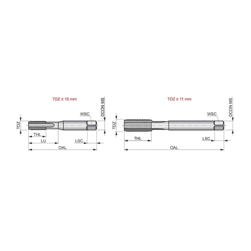 Bild von Dormer M Handgewindebohrer HSS Gerade genutet M5 x 0.80 mm