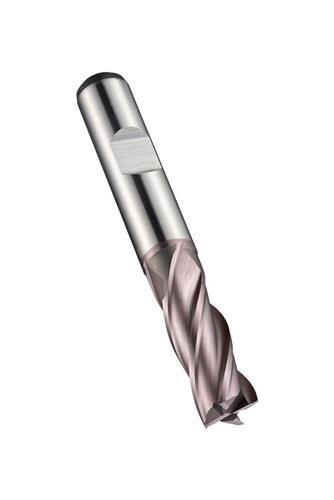 Bild von Dormer, Fräser, Schaftfräser C246 DIN 844 K Nenn-Ø 20 mm Schneidenlänge 38 mm HSS-E-PM TiCN 30 ° Schneidenanzahl 4
