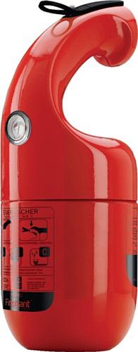 Bild von Pulverfeuerlöscher Firephant, 1kg rot Brandkl.8A 34B C m.Manometer,m.Halter