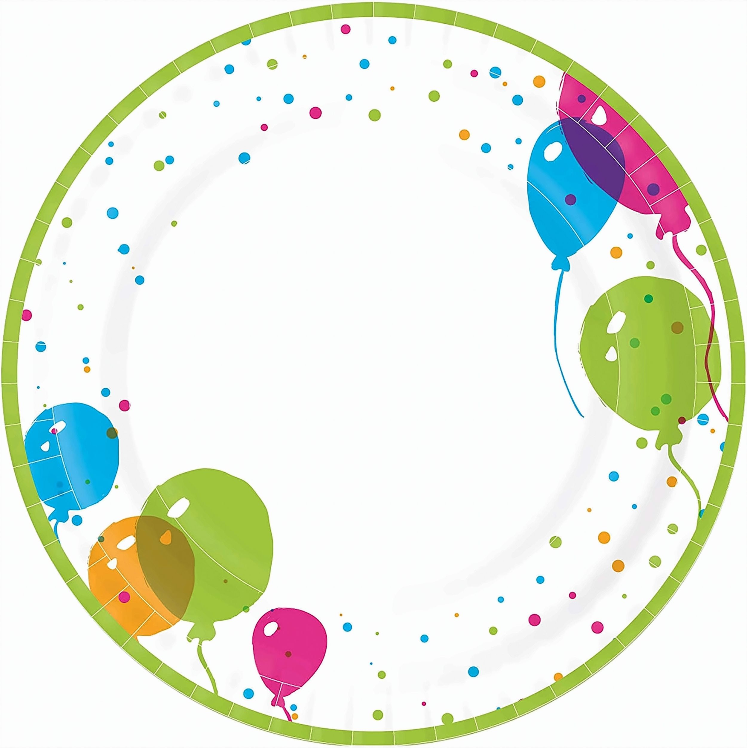 Bild von Splash Balloons Pappteller 22cm - 10 Stück