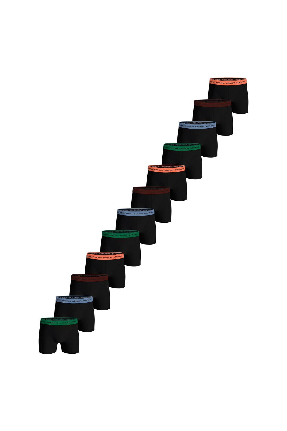 Bild von Björn Borg Björn Borg Boxershorts, 12er Pack Cotton Stretch Boxer, Logo, Einfarbig für Herren - XL