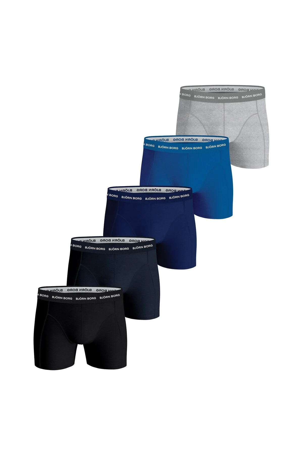 Bild von Björn Borg Björn Borg Boxershorts, 5er Pack Cotton Stretch Trunks, Unterhose, Baumwolle, Logobund für Herren - M