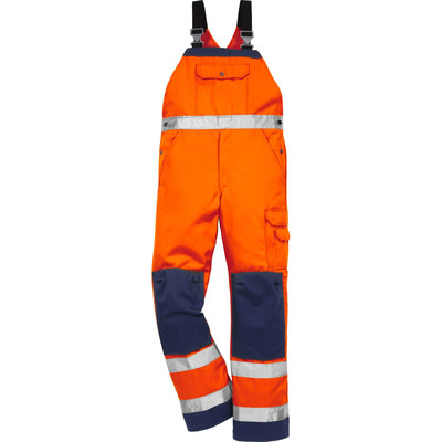Bild von KANSAS® - Warnschutz-Latzhose 1001, warnorange/marineblau, Größe C52
