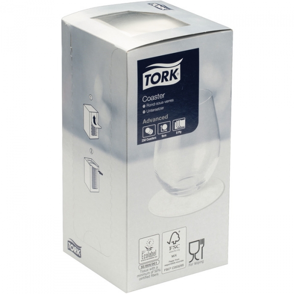 Bild von Essity Kopunderlag Ø9 cm 8-lag Hvid,250 stk/pk, Vorratsbehälter, Weiss
