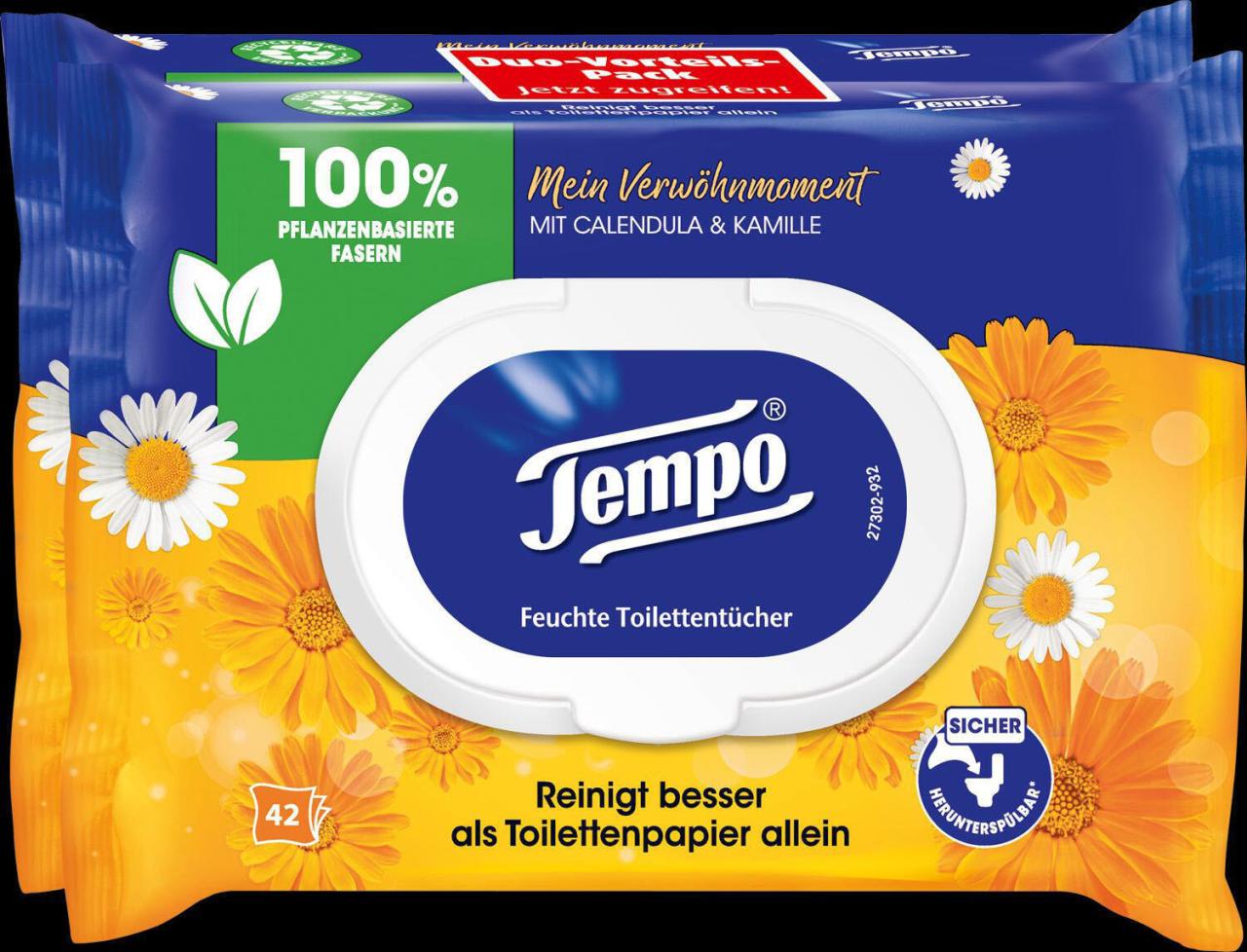Bild von Tempo Feuchtes Toilettenpapier Calendula und Kamille 1-lagig