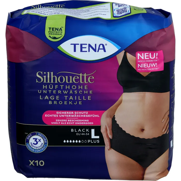 Bild von Tena Silhouette Plus L black 10 Inkontinenzhosen - Bei Blasenschwäche