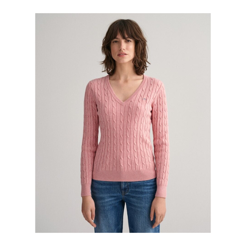 Bild von GANT Zopfstrick V-Neck Pullover aus Stretch-Baumwolle (4800101)