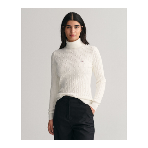 Bild von GANT Zopfstrick Rollkragenpullover aus Stretch-Baumwolle (4800102) beige