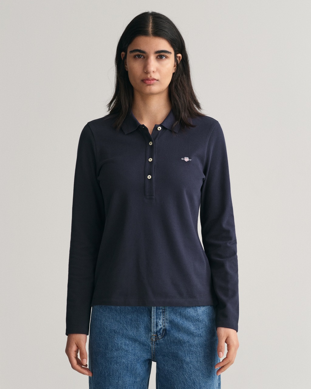 Bild von Gant Langarm-Poloshirt "SLIM SHIELD LS PIQUE POLO"