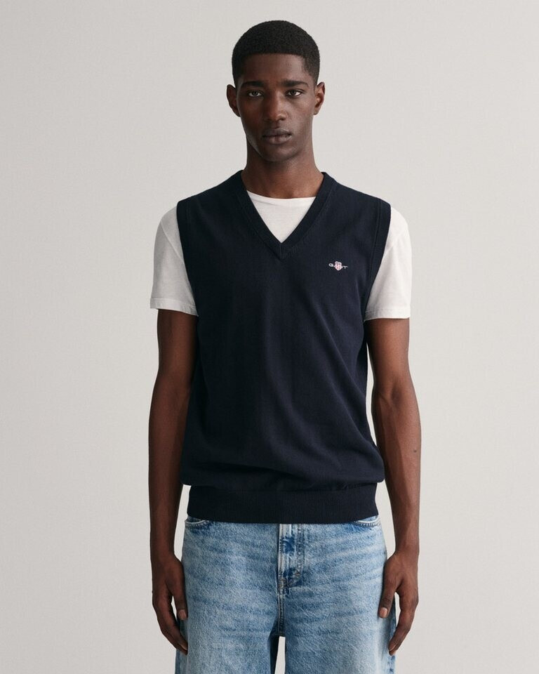 Bild von Gant Pullunder »CLASSIC COTTON SLIPOVER«, Premium Pullunder aus weicher 100% Baumwolle, Ärmellos