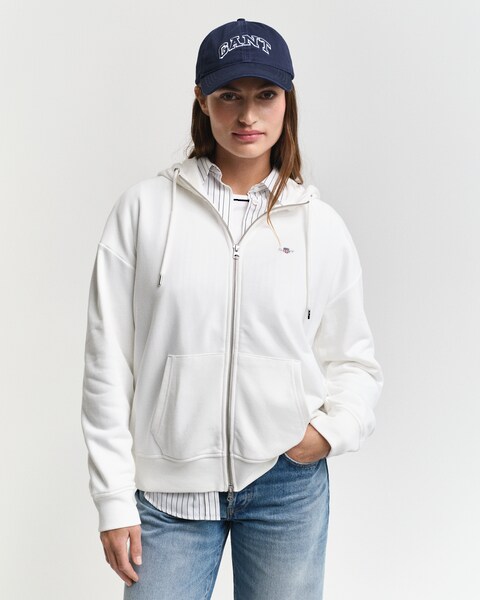 Bild von Gant Kapuzensweatjacke »SHIELD ZIP HOODIE«, Grafische GANT-Stickerei auf der Brust
