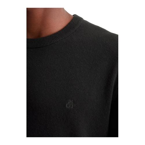 Bild von Marc O'Polo Herren Strickpullover mit Rundhalsausschnitt klassisch, Schwarz (Black), XL