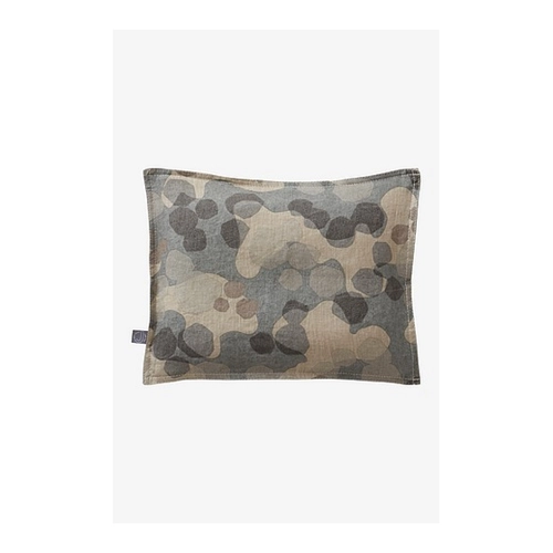 Bild von Jotex Mini Baby Kopfkissenbezug, CARA – 100% Leinen, Grau/Grün, 35x28 cm