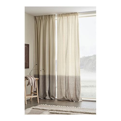 Bild von HOMBRE Multifunktionsgardine, 2 St. – Stilvolle Fensterdekoration in Beige