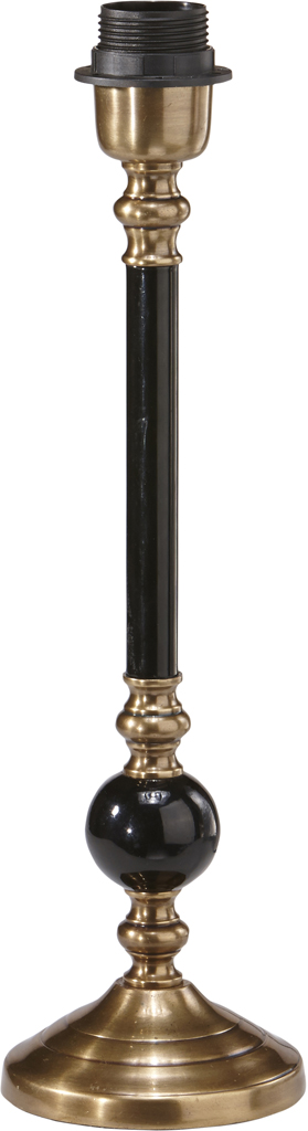 Bild von PR Home Abbey massive Tischlampenfuß messing, schwarz aus Metall E27 11x40cm ohne Schirm