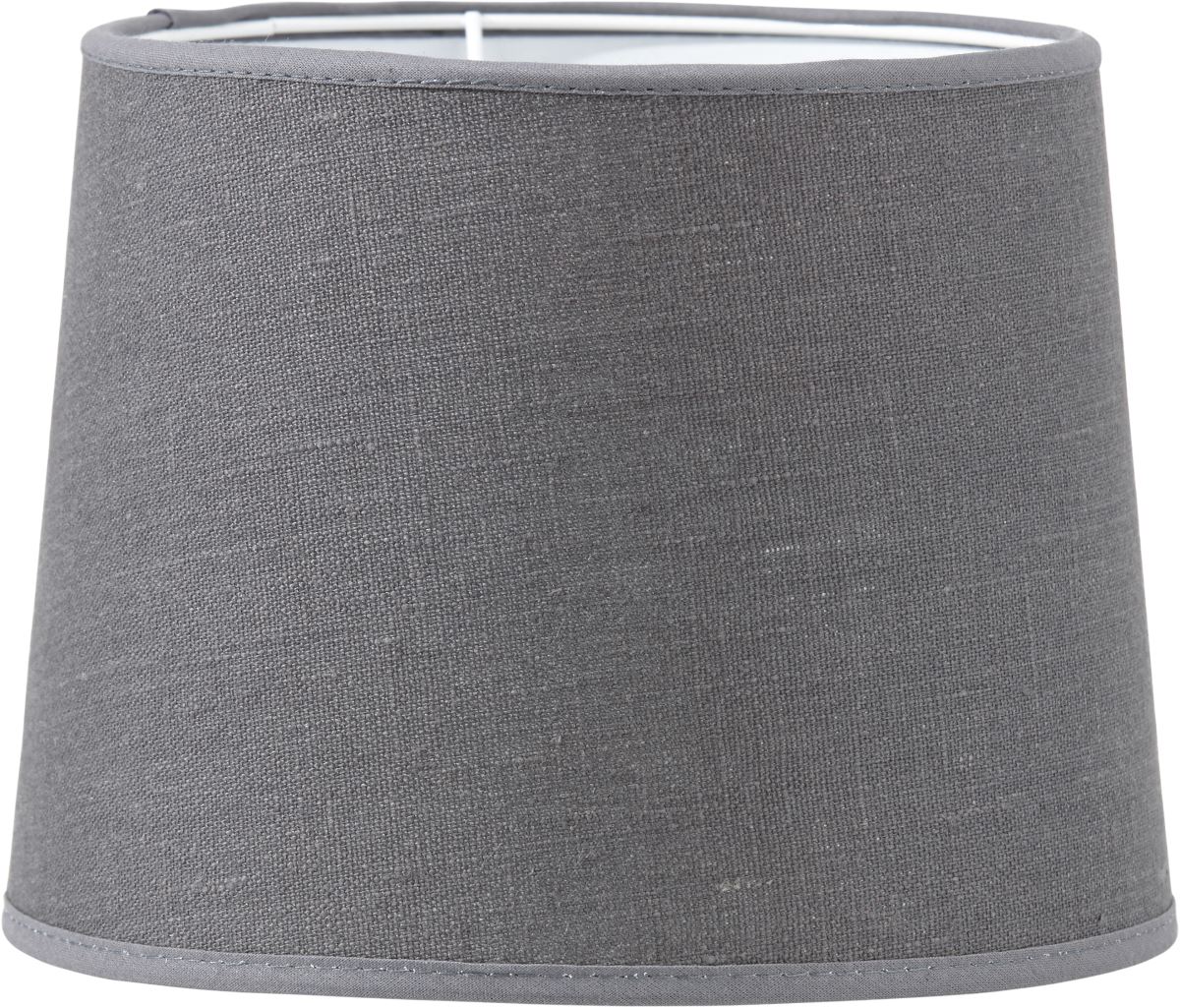 Bild von PR Home Sofia Linen Lampenschirm grau rund mit E27 Haltering unten 35x35x25cm