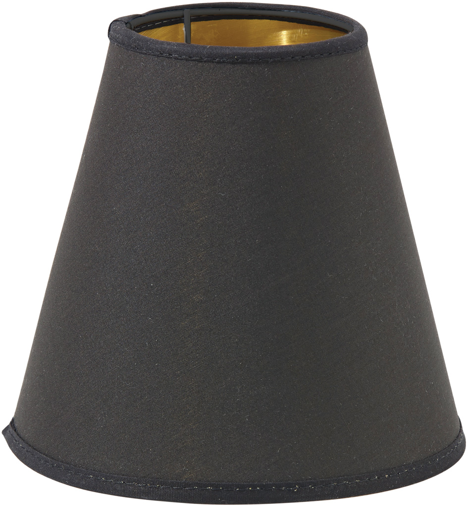 Bild von PR Home Toppring Lampenschirm schwarz rund mit E14 Haltering oben 15x15x14,5cm