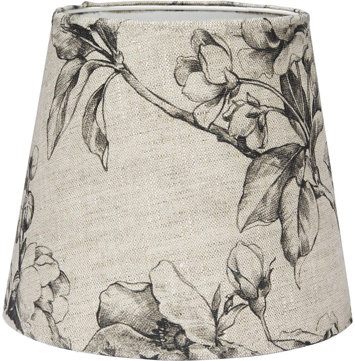 Bild von PR Home Mia Printed Lampenschirm beige Blüten Motiv rund mit Federhalterung 20x20x17cm