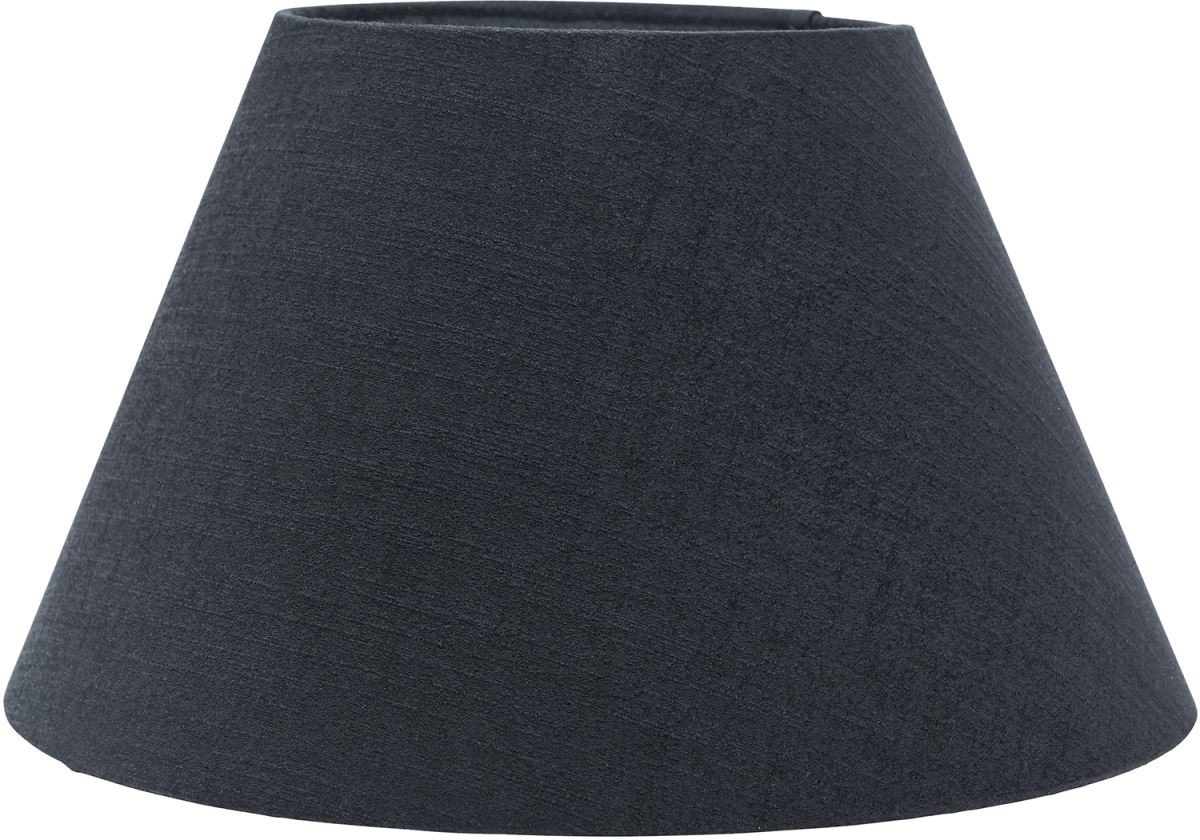 Bild von PR Home Empire Carnaby Lampenschirm schwarz rund mit Federhalterung 22x22x13,5cm