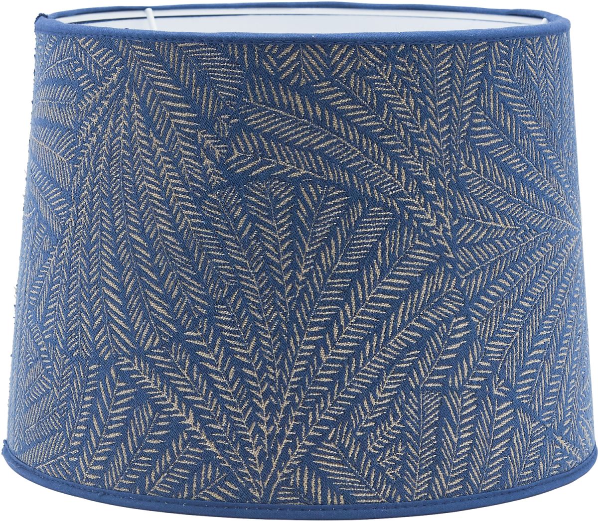Bild von PR Home Sofia Kyoto Lampenschirm blau Blatt Motiv rund mit E27 Haltering unten 40x40x29cm