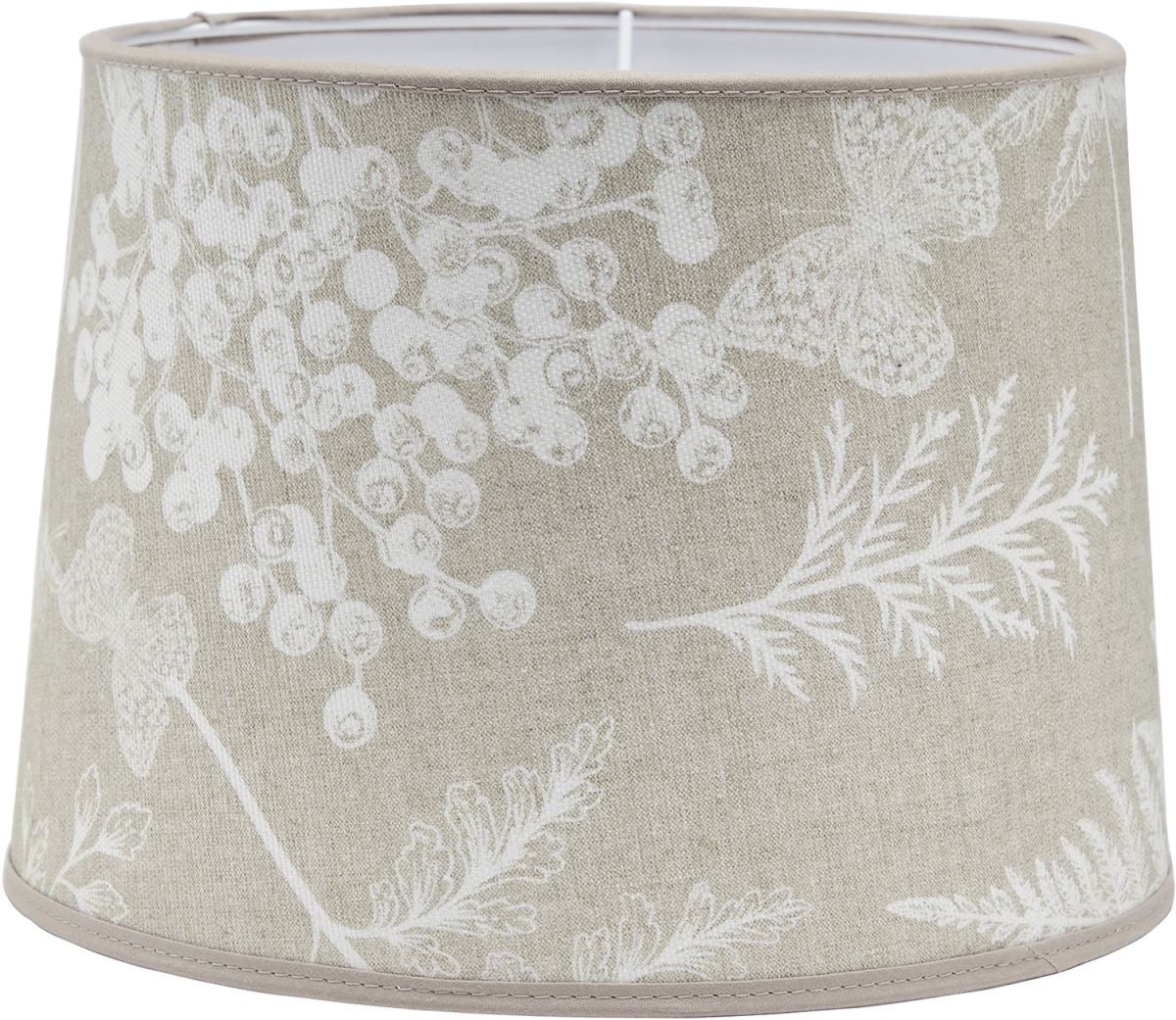 Bild von PR Home Sofia Fern Lampenschirm beige Blatt Motiv rund mit E27 Haltering unten 20x20x15,5cm