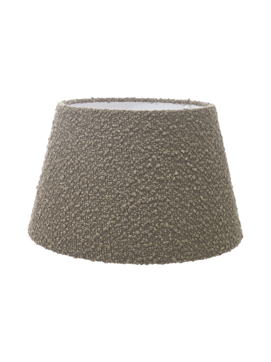 Bild von PR Home Hanna Lampenschirm braun Boucle Stoff rund mit E27 Haltering unten 30x30x19cm