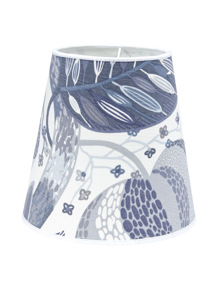 Bild von PR Home Cia Lampenschirm blau Blatt Motiv rund mit E27 Haltering oben 20x20x20cm