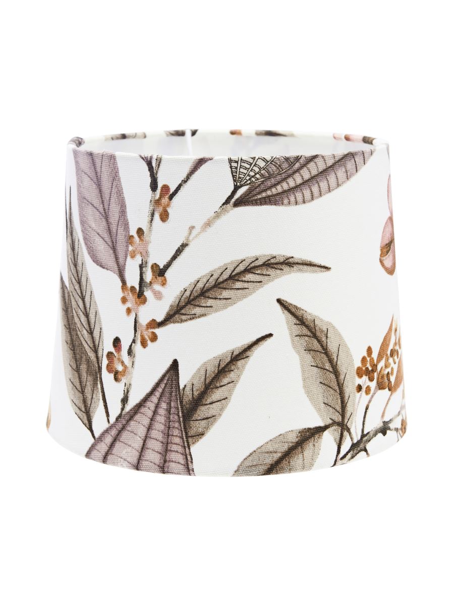 Bild von PR Home Sofia Seedpod Lampenschirm weiss Blatt Motiv rund mit E27 Haltering unten 40x40x29cm