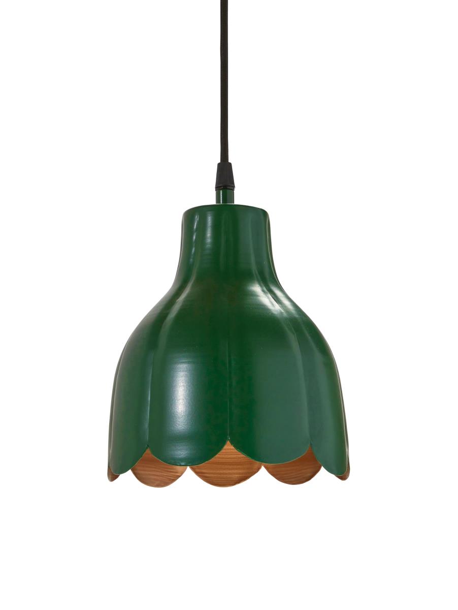 Bild von PR Home Tulippa Fenster Pendelleuchte im Tulpen Design grün gold E27 17x350cm mit Stecker