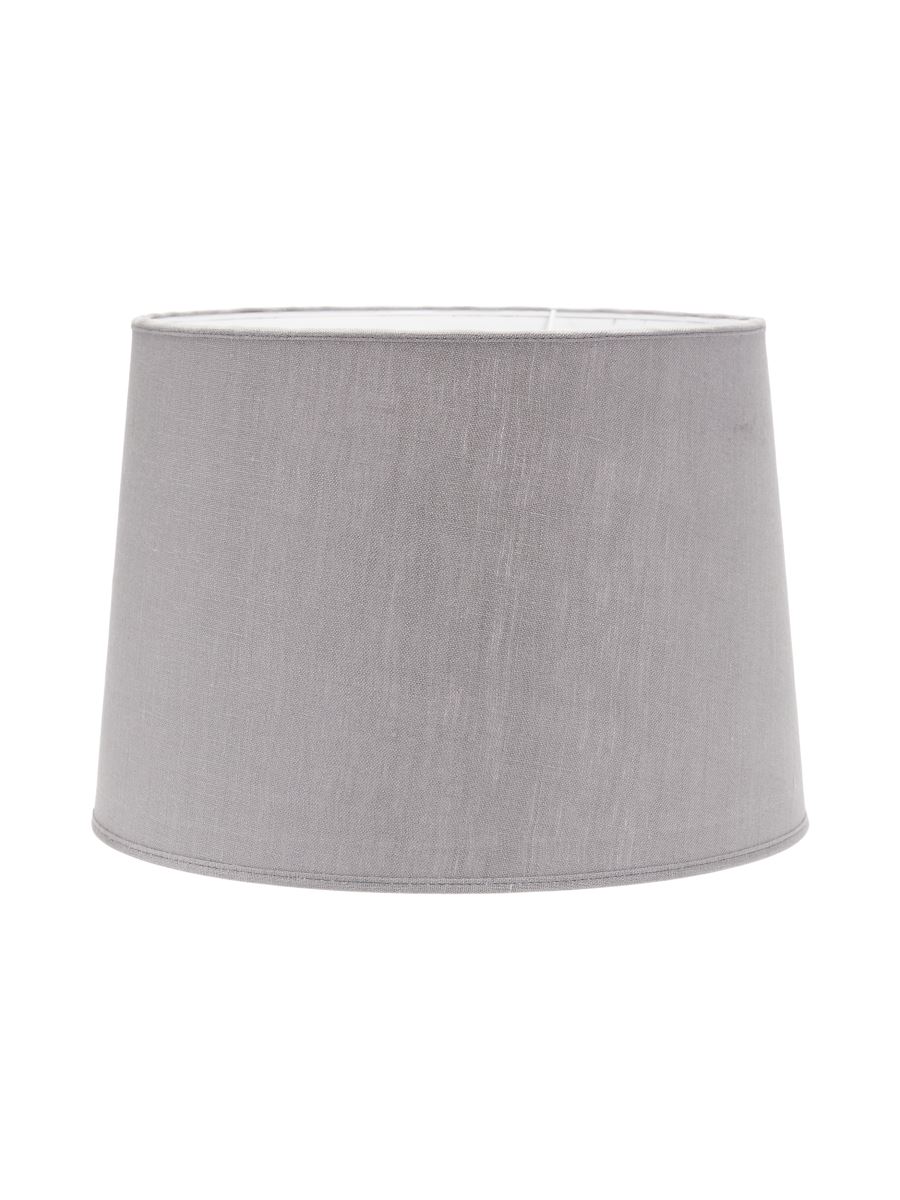 Bild von PR Home Sofia Linen Lampenschirm grau rund mit E27 Haltering unten 35x35x25cm